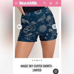 BlackMilk Harry Potter Magic Sky Cuffed Shorts- Limited. Like New. Rare. 200 OBO